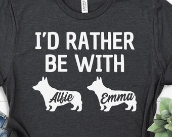 Corgi Shirt, Corgi Gift, Corgi Gifts, Personalized Dog Shirt With Names, Dog Dad Shirt, Dog Mom Shirt, Corgi Mom Shirt, Funny Welsh Corgi