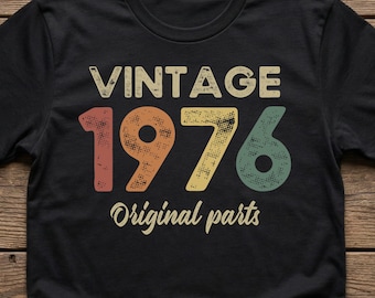 Vintage 1976 Shirt, 50 Year Old Birthday Gift for Him
