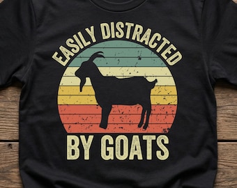 Gemakkelijk afgeleid door geiten, shirt boerderijdieren, cadeau geitenliefhebber