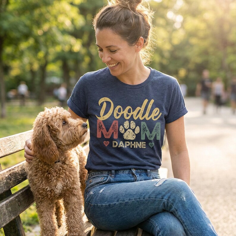 Custom Goldendoodle Mom Shirt, Personalized Doodle Mama T-shirt, Dog ...