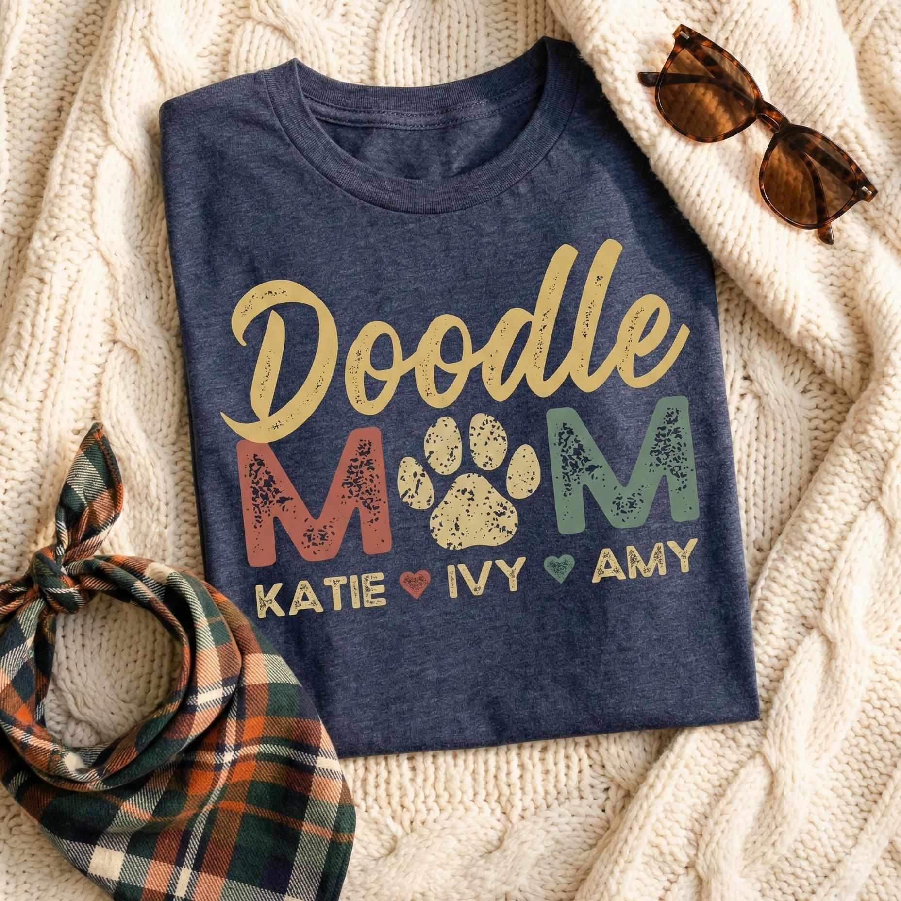Custom Goldendoodle Mom Shirt, Personalized Doodle Mama T-shirt, Dog ...