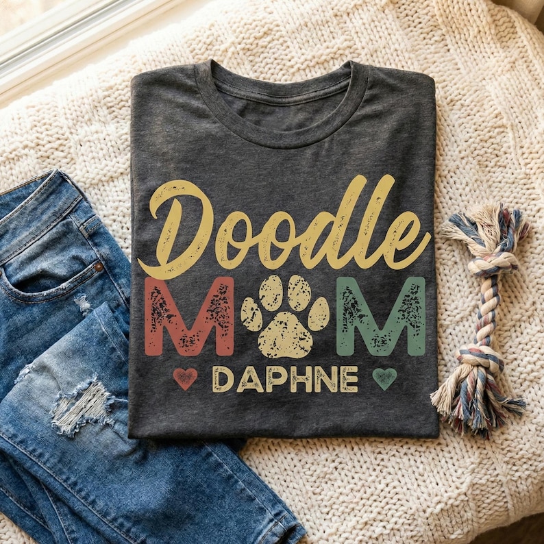 Custom Goldendoodle Mom Shirt, Personalized Doodle Mama T-shirt, Dog ...