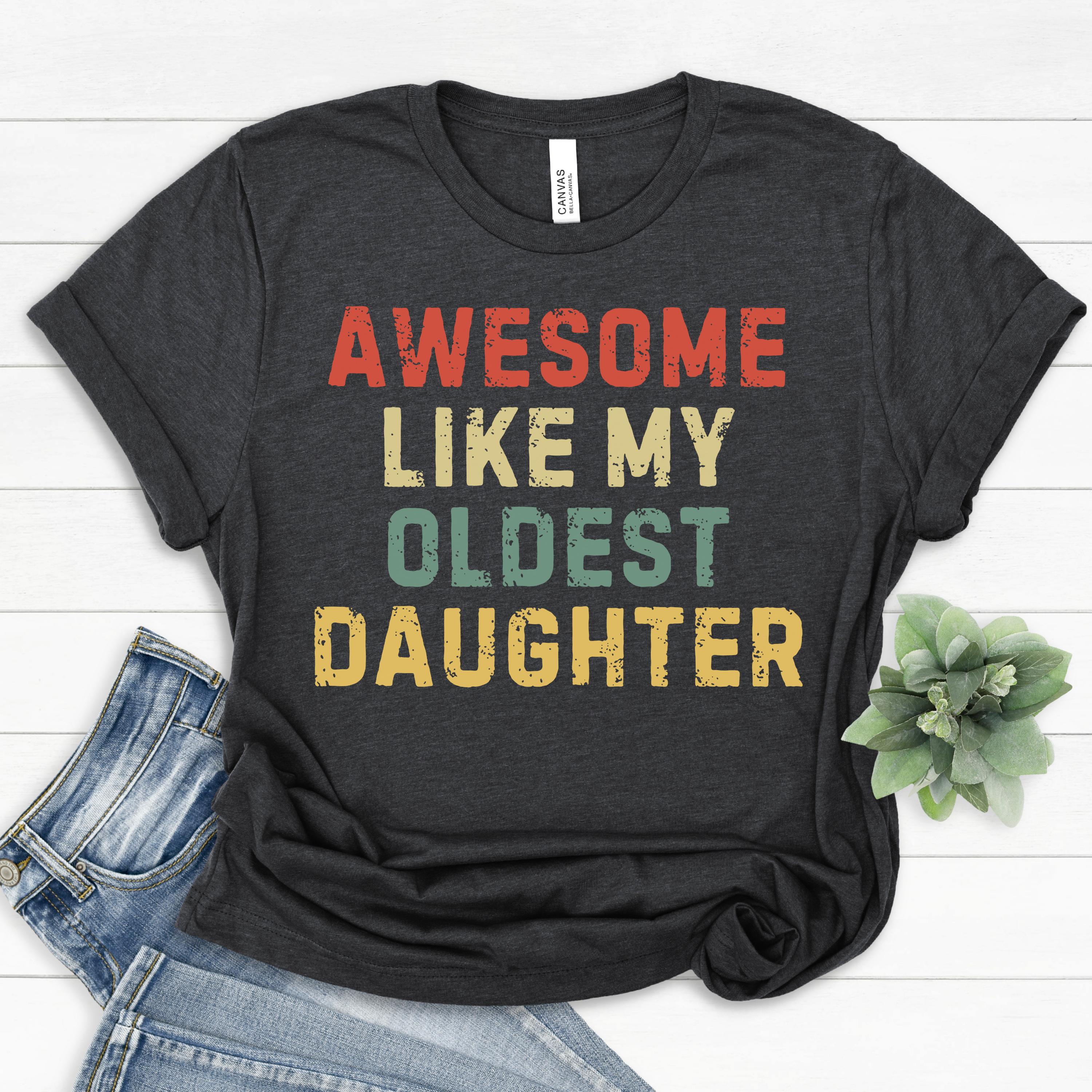 Awesome Like My Daughter Vintage Typografie Familie Produktbild-Vorschau 7