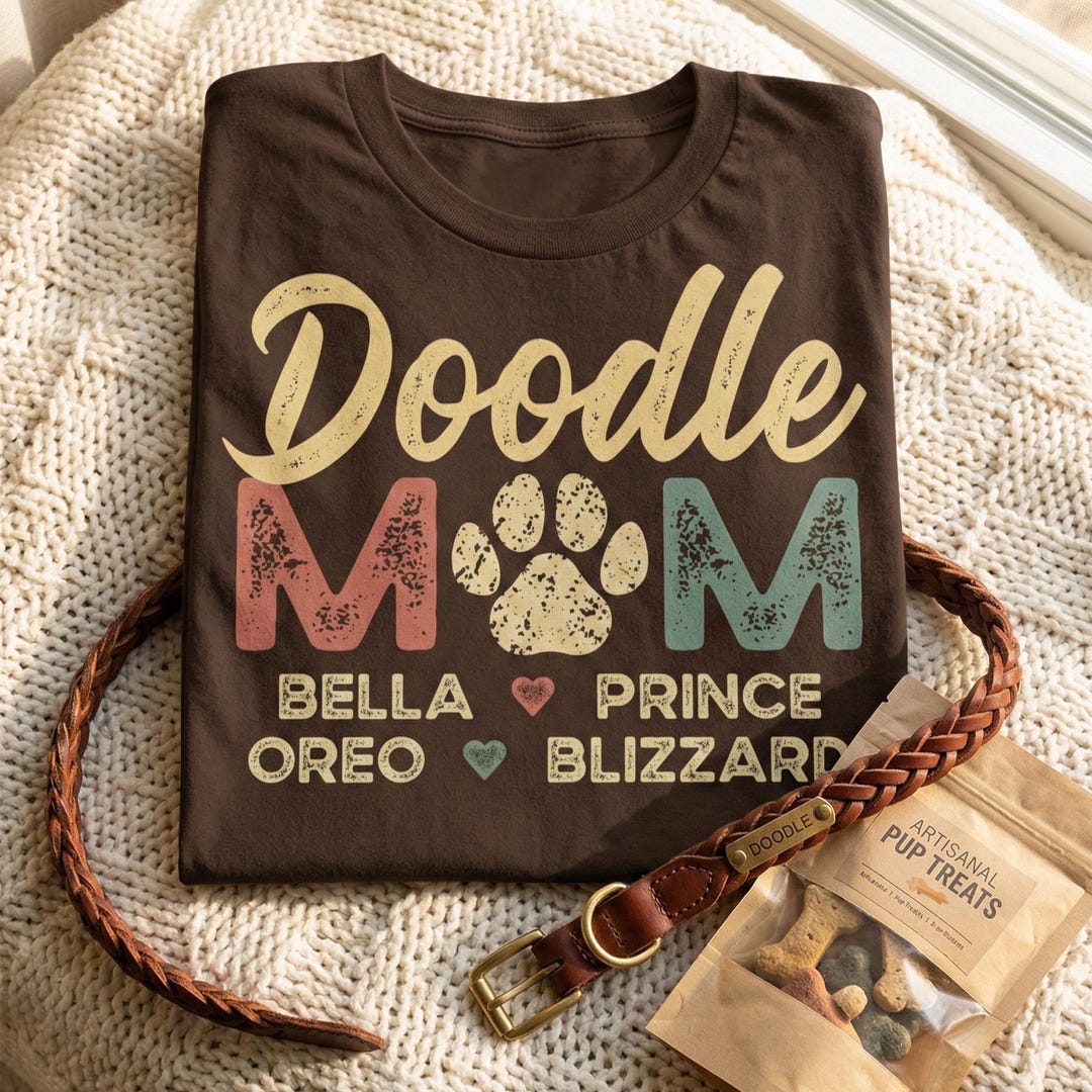 Custom Goldendoodle Mom Shirt, Personalized Doodle Mama T-shirt, Dog ...