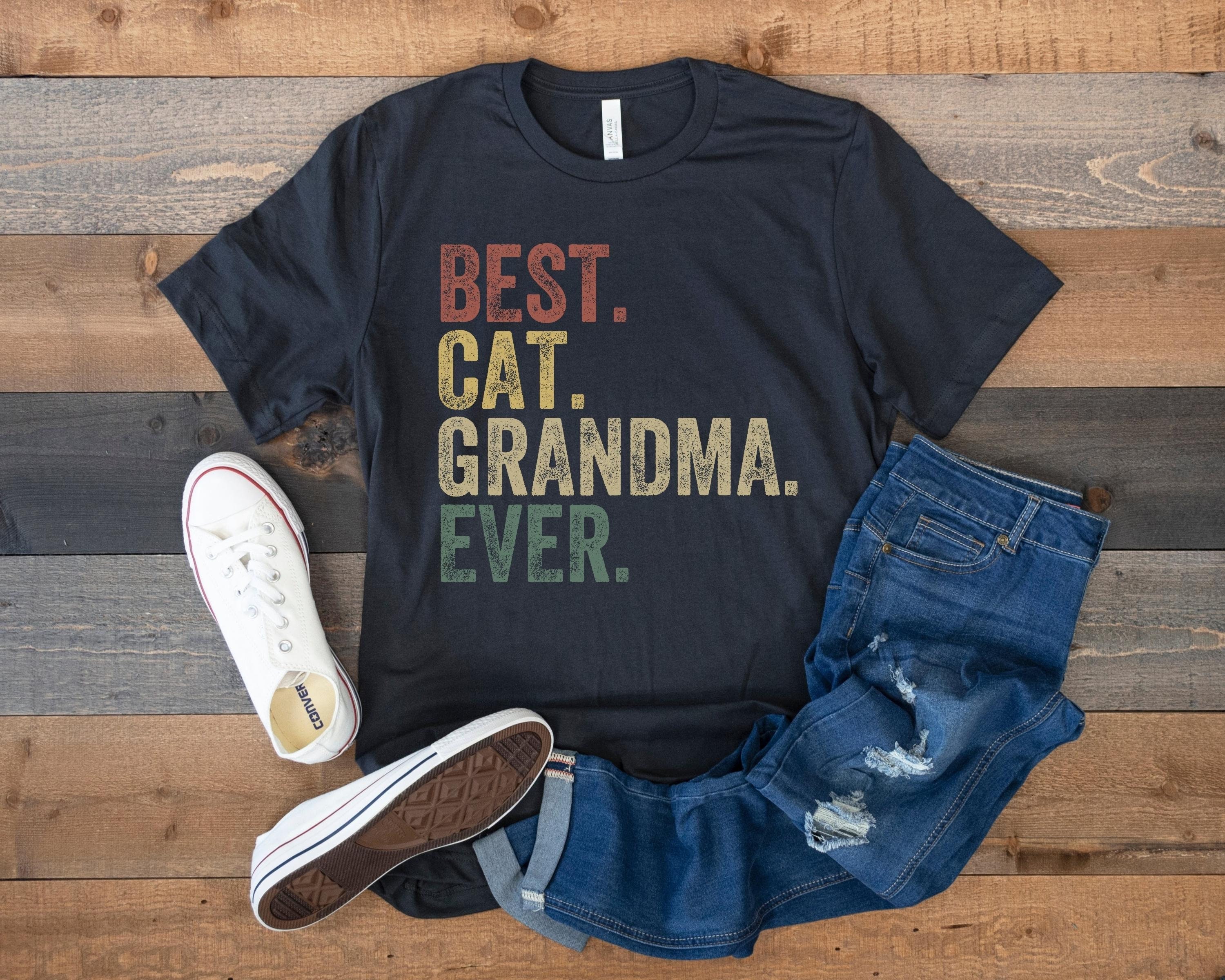 Cat Grandma Shirt Best Cat Grandma Ever Cat Owner Gift Promoted to Grandmother Funny Gift for Cat Lover Cat Mom Shirt New Grandma Gift Etsy