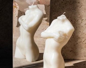 Large 14cm! 'Modest Femme' soy based torso candle
