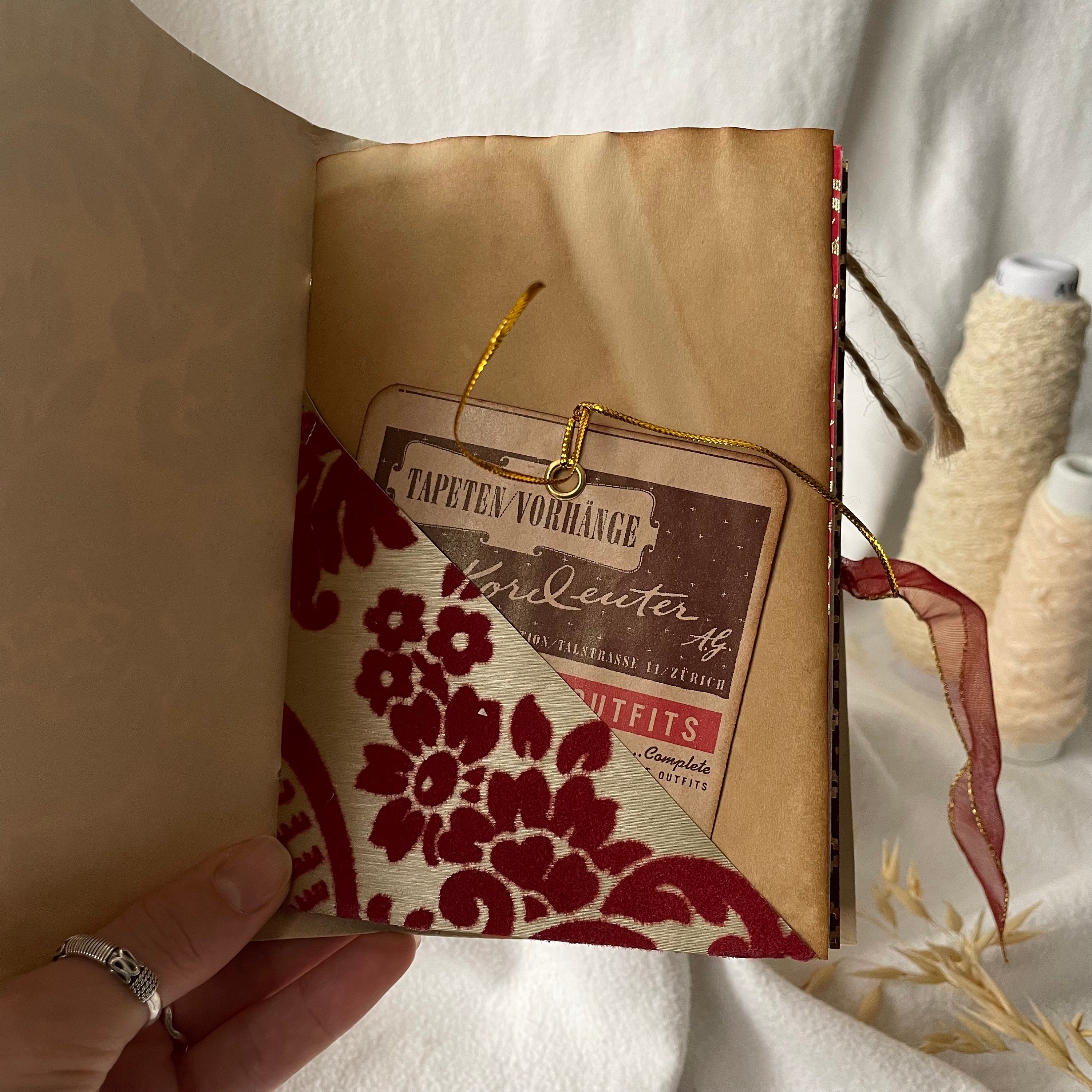 Vintage Junk Journal | Handmade Journal | Junk Journal Gold