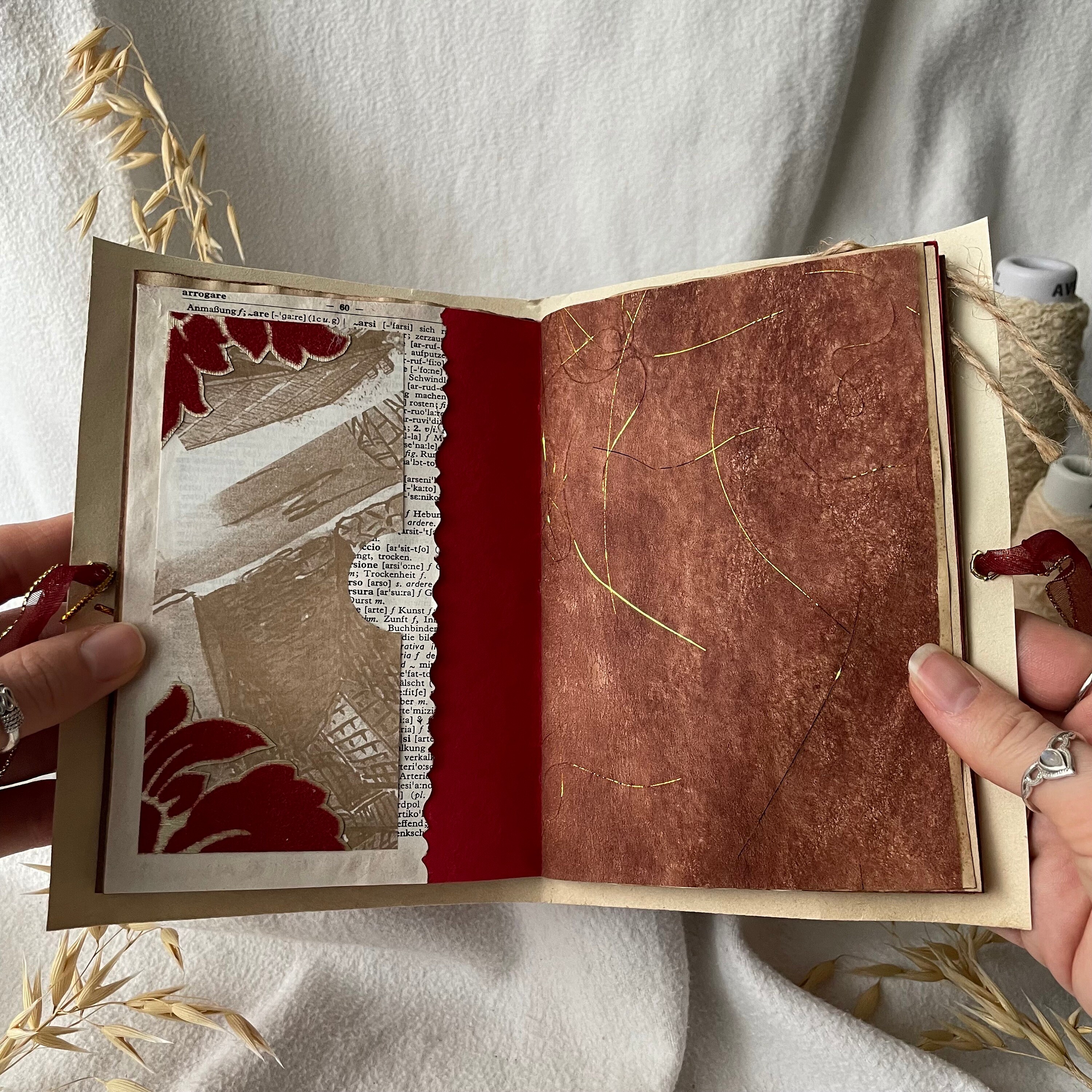 Vintage Junk Journal | Handmade Journal | Junk Journal Gold