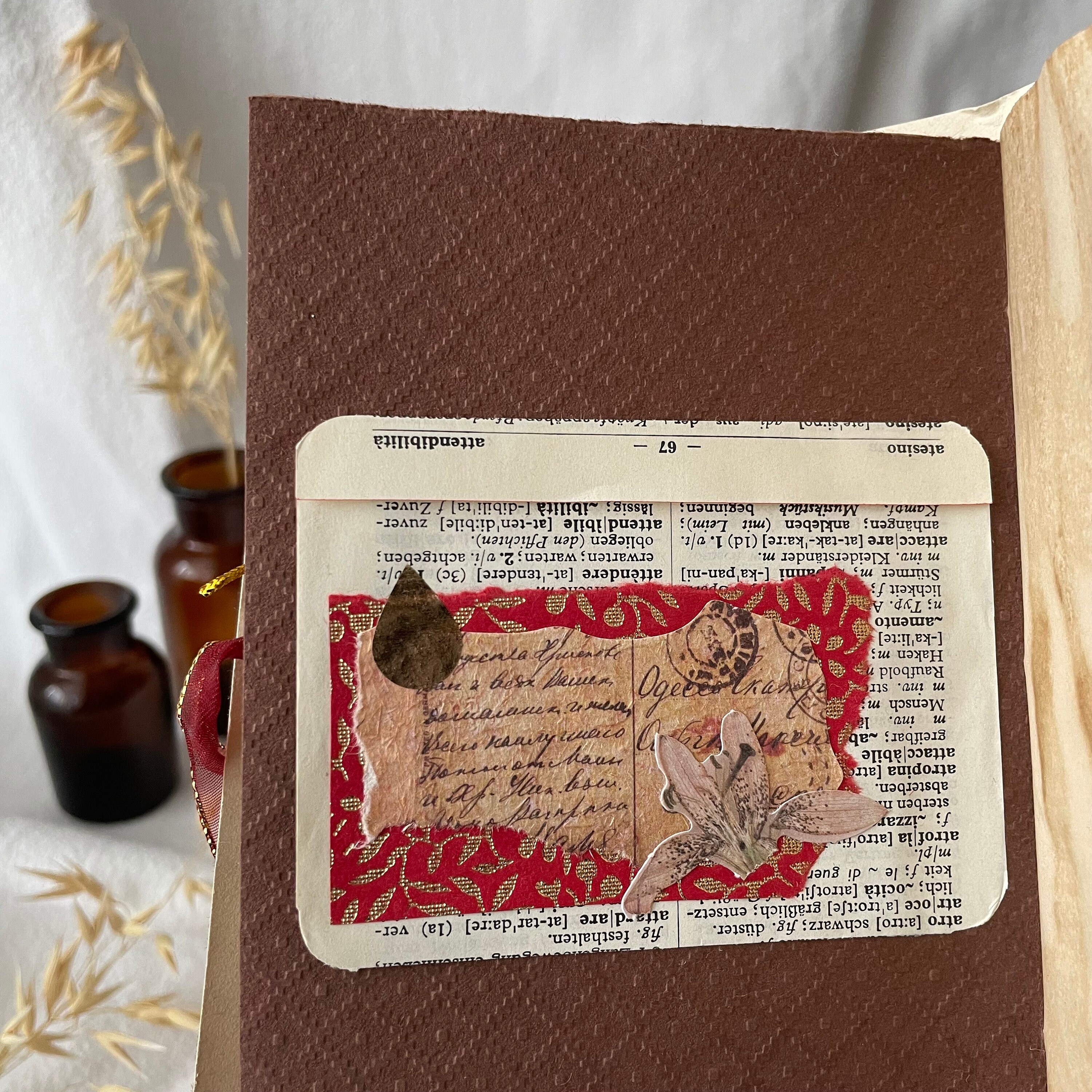 誕生日プレゼント Vintage Junk Journal | Handmade Journal | Junk Journal Gold コレクション
