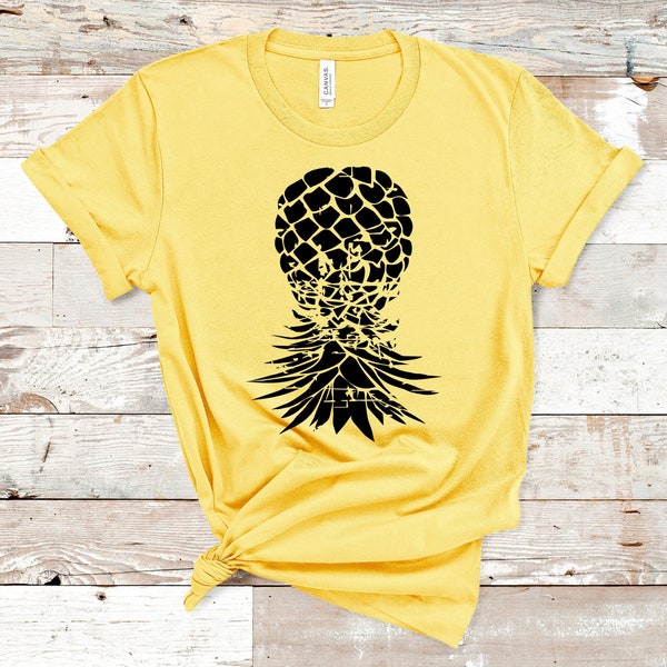 Swingers Upside Down Pineapple Graphic T-shirt Unisex fit Sharing is Caring
