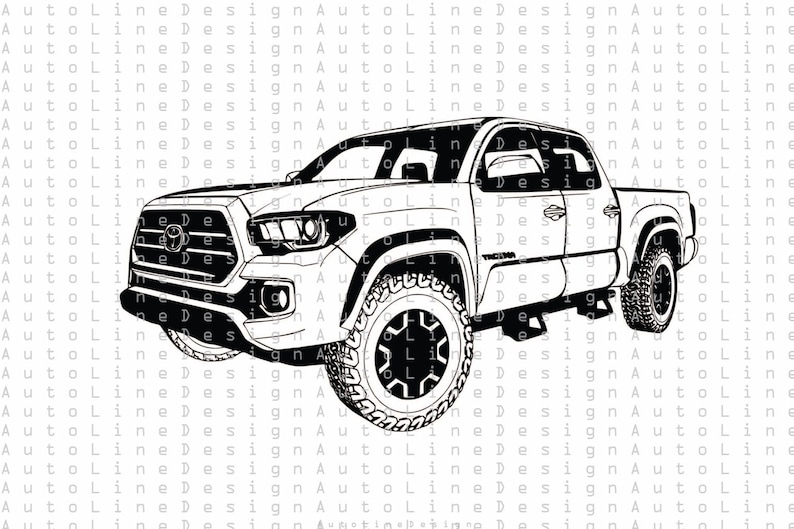Toyota Tacoma 2020 N300 TRD Truck Pickup Svg Pdf Dxf Png Eps | Etsy