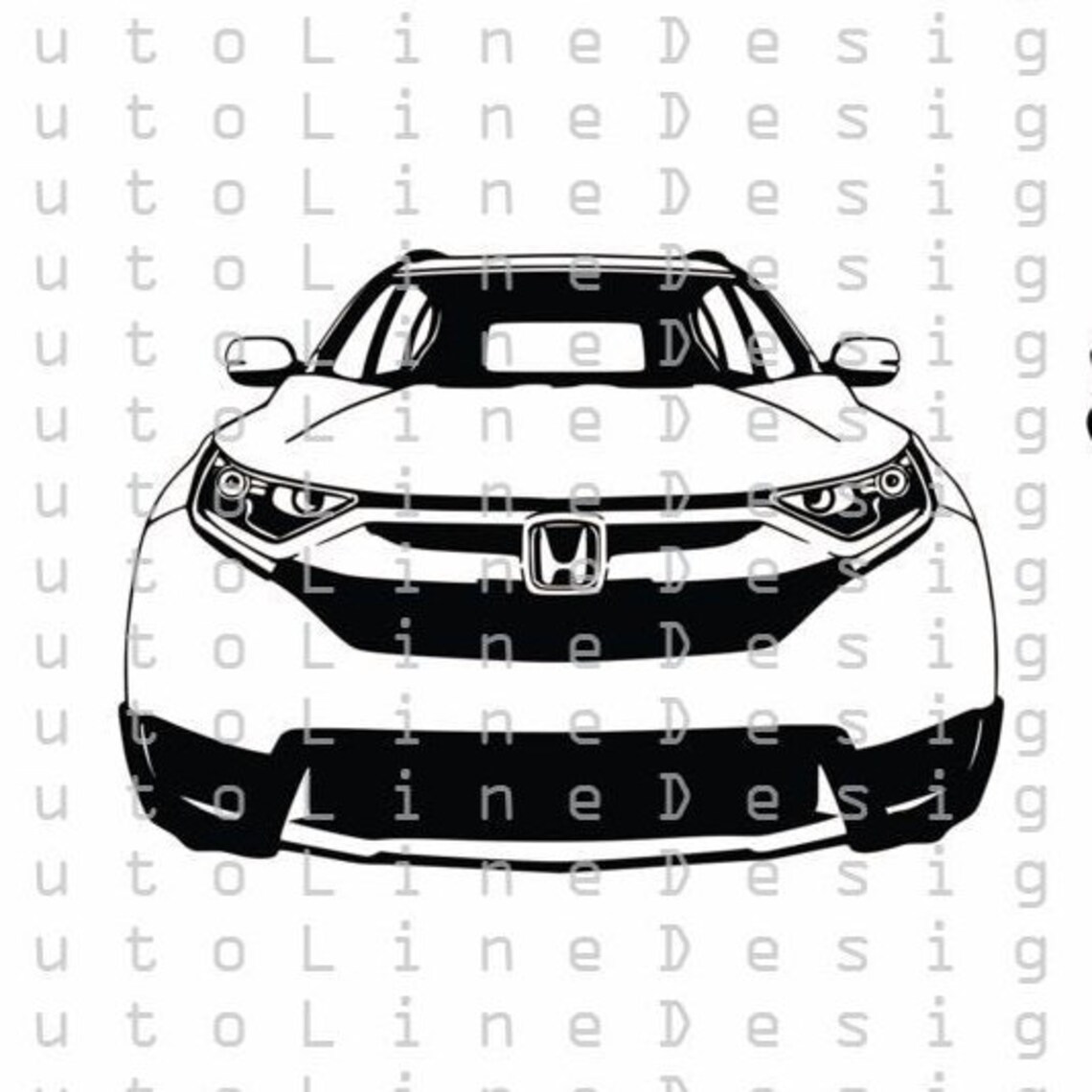 Honda CRV svg pdf dxf Illustration Car Vector Automotive Etsy