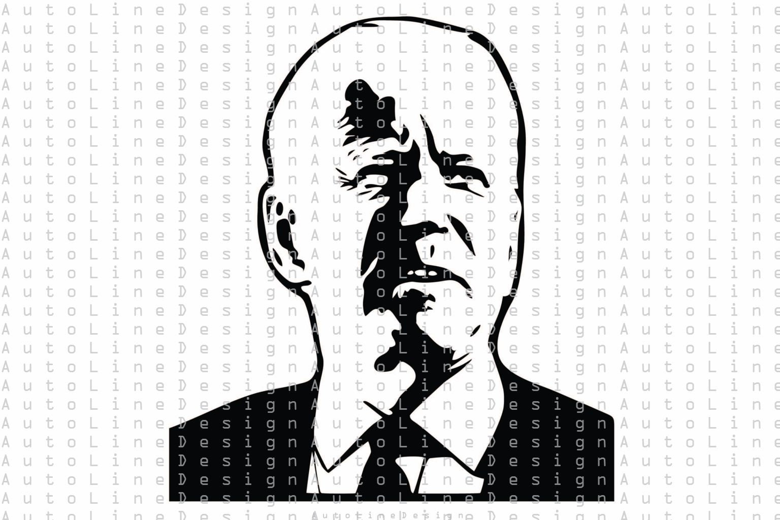 Joe Biden Portrait Svg Pdf Dxf Png Eps Illustration Vector | Etsy