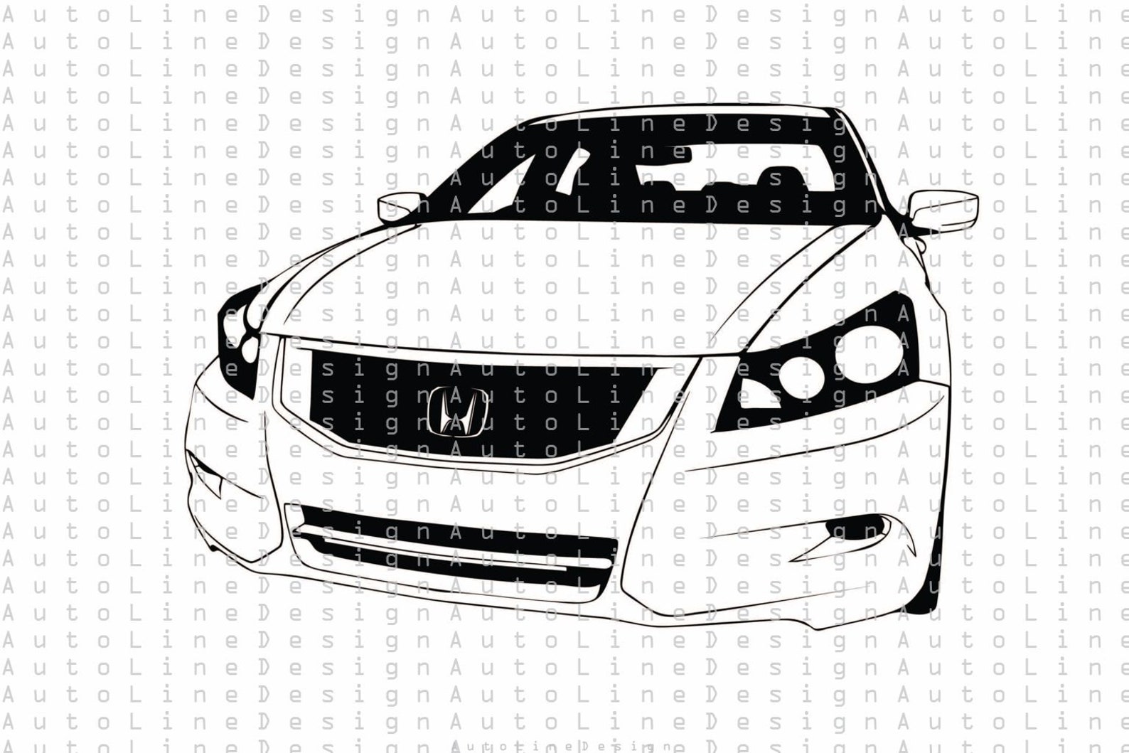 Honda Accord Gen 8 Jdm SVG Pdf Dxf Eps Png Illustration Etsy