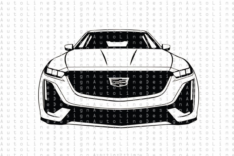 Cadillac CT5 CTS XTS CT5V CTSV Sedan Car Svg Pdf Dxf Png Eps Etsy