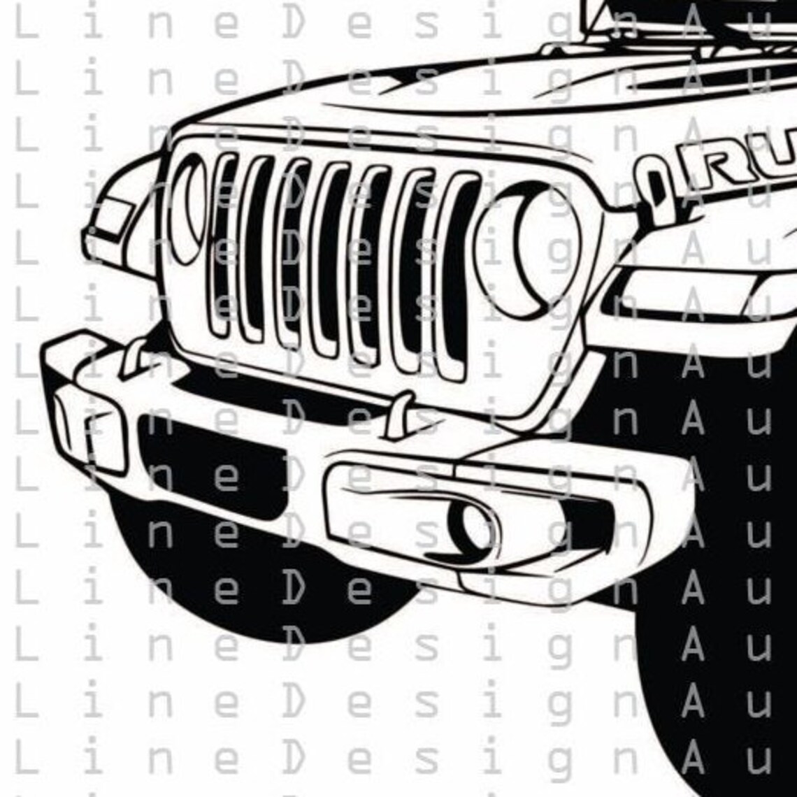 Jeep Gladiator JT Truck Offroad 4x4 Svg Pdf Dxf Eps Png | Etsy