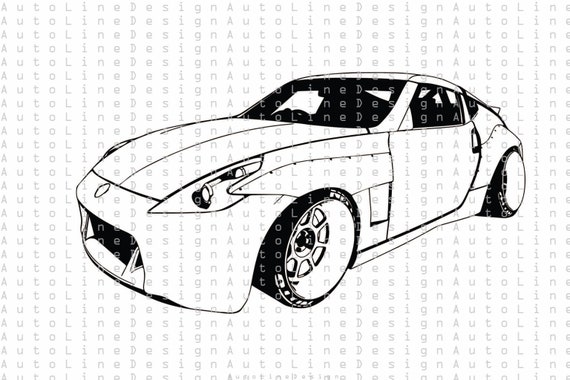 Nissan 370z Z34 Wide Body Tuning Drift Low Rider Nismo Jdm Svg Etsy