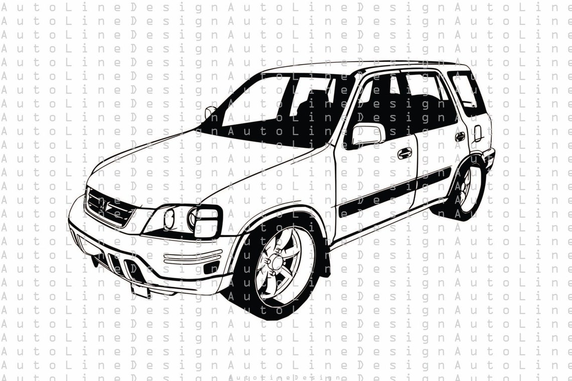 Honda CRV Gen 1 Tuning Suv Jdm Svg Pdf Dxf Png Eps Etsy