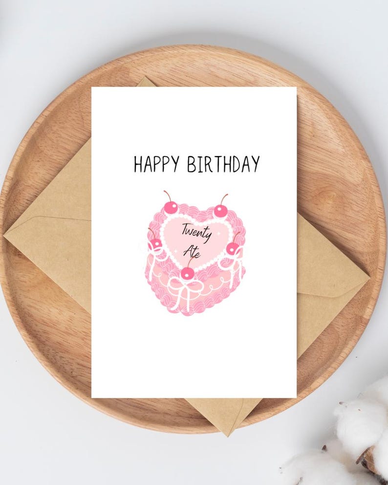 Twentyate Sign Trendy Printable 28th Birthday Card - Twenty ATE - Digital Downloadable ...