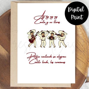 Feliz Cumpleaños - Mariachi Spanish Card DIGITAL - Spanish Birthday Card Print - Feliz Cumpleaños Card Print