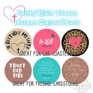 Christian Cardstock Designs, Bible Coaster, Ornament prints, Car Coaster downloads
