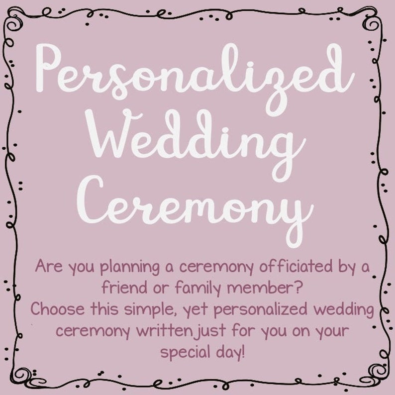 Personalized Wedding Ceremony Wedding Ceremony Writer Custom Etsy