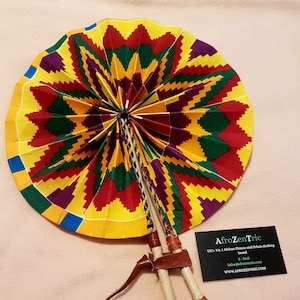Kente Print, African Motherland Fans