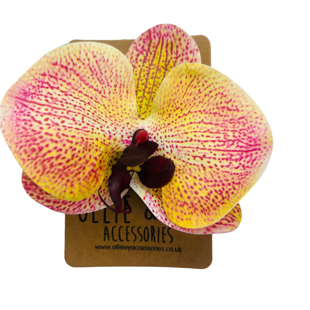 1x Realistic, Real Touch, Faux Flower, Orchid Hair Grip, Hair Flower