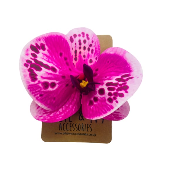 1x realistic, real touch, faux flower, orchid hair grip, hair flower, crocodile