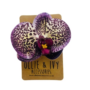 1x real life, real touch, faux flower, orchid hair grip, hair flower, crocodile