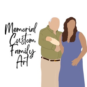 Liebten zu benutzerdefinierten Kunst hinzufügen | Benutzerdefinierte Familienkunst | Familienandenken | Erinnerungsfoto der Familie