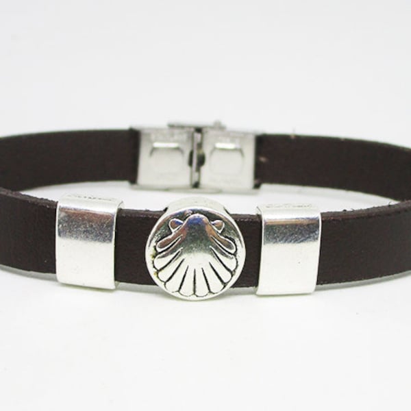 Pulsera Piel Camino de Santiago o Símbolos Celtas