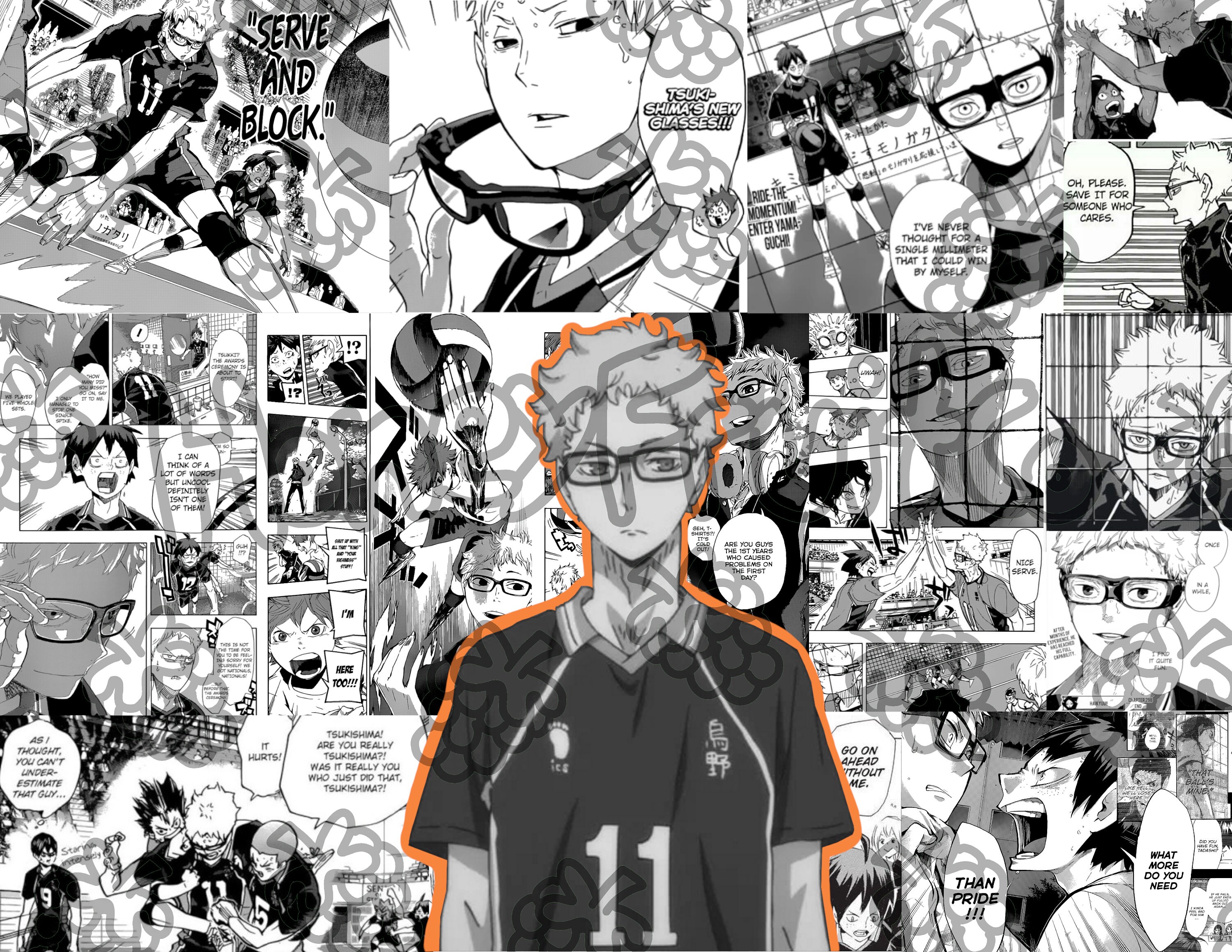 Haikyuu!! Tsukishima Poster Print (Matte/Glossy)