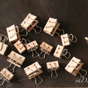 Binder clips leatherworking bag making