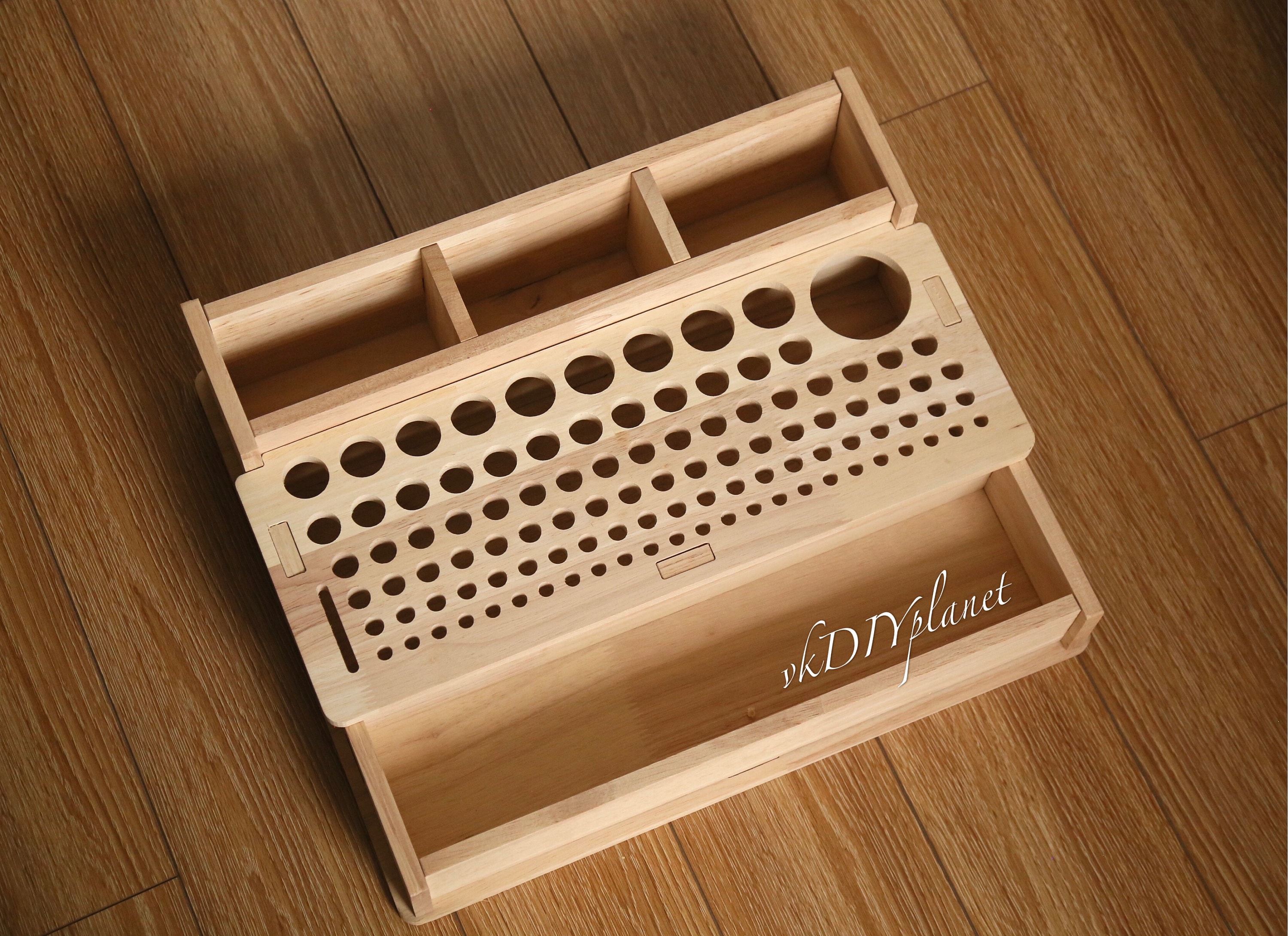 Fliegenbinde Werkzeug Organizer - Desktop Aufbewahrung 18x18cm Für Fliegenfischer