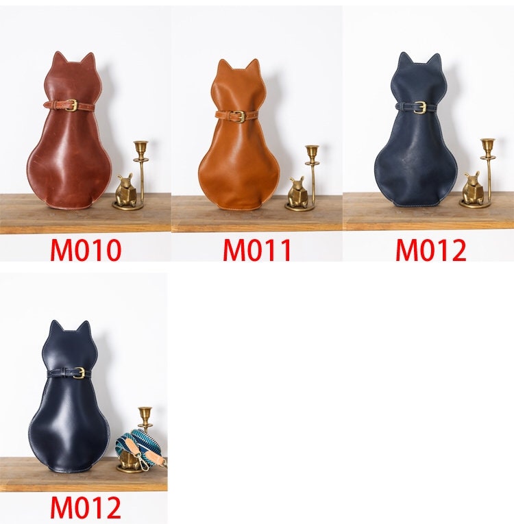 Cat/dog-shaped Leather Bag DIY Kit. Gift for Pet Lover. 