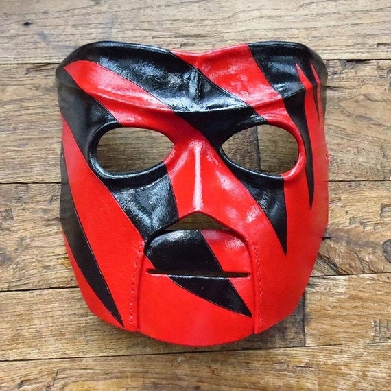 Leather KANE Mask Replica WWF / WWE Mask for Halloween. Handmade Mask. -  Etsy Denmark