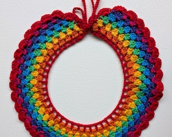 Crochet Rainbow collar