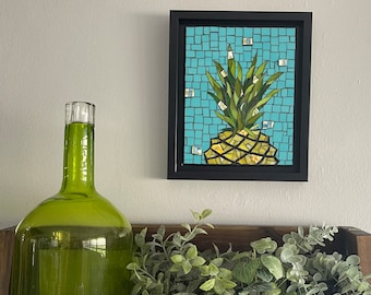 Pineapple Mosaic Framed Wall Art