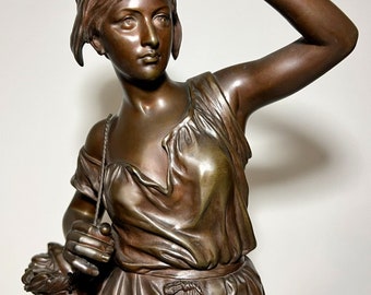 Escultura de bronce francesa antigua - Obras del famoso escultor francés LAURENT Eugene (1832-1898)