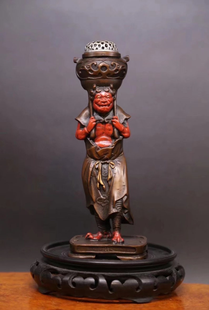 Antique Japanese Dragon Lantern Ghost Incense Burner Etsy