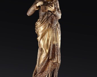 Antigua escultura francesa de bronce - Obras del famoso escultor francés Albert-Ernest Carrier-Belleuse