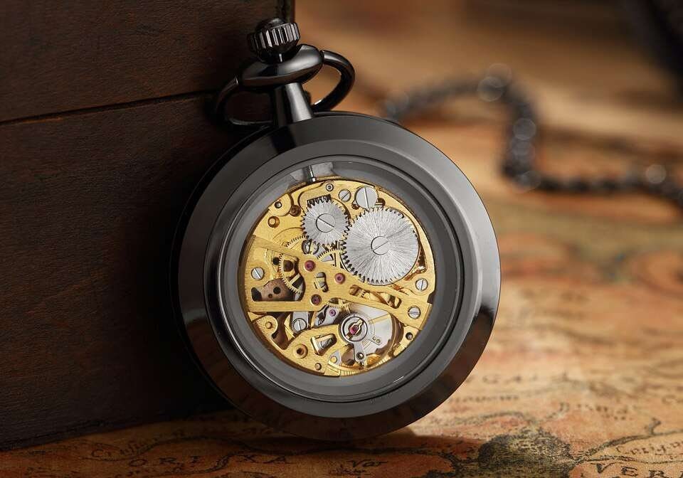 Pocket Watch Mens Gift Anniversary Birthday Wedding Groomsman