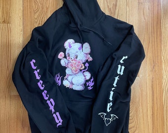 CREEPY CUTIE | Hoodie - Pastel Goth - Devilish Bear