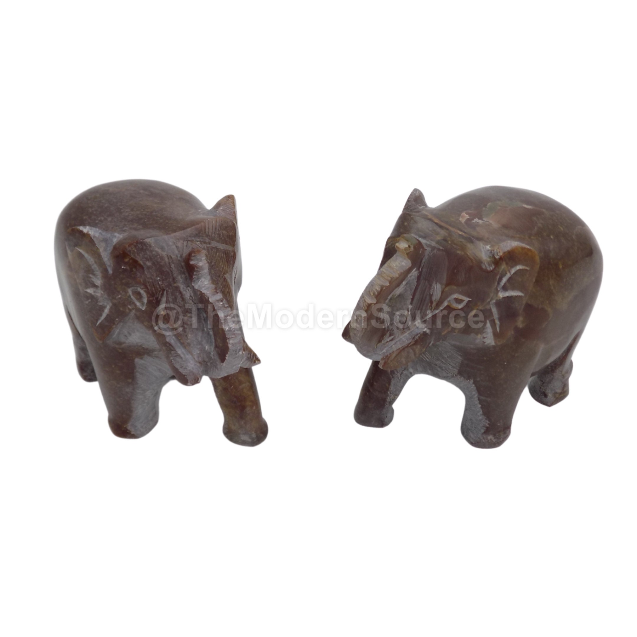 Soapstone Elephant Bookends Statue Figurine Vintage Pair of 2 Etsy