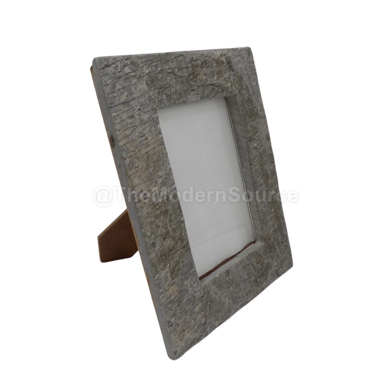 Set of 4 Natural Stone Picture Frame Photo Decoration and Decor