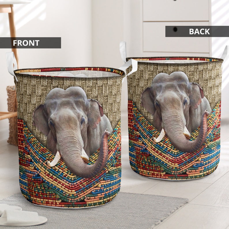 Elephant Laundry Basket Black Friday sale Rattan Basket Etsy