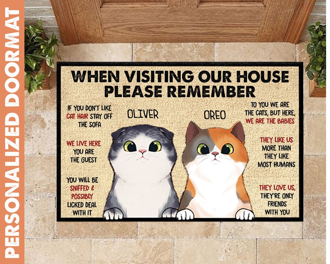 Personalised When Visiting My House Please Remember doormat Etsy