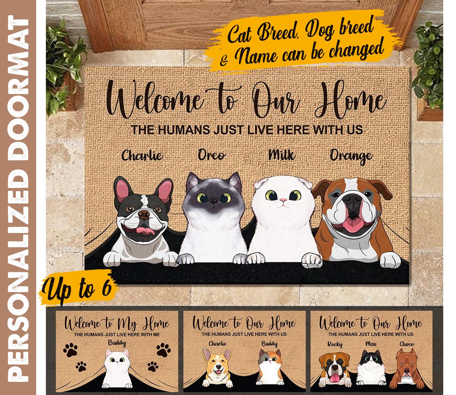 Personalisierte Willkommen zu unserem Haus Katze & Hund Etsy