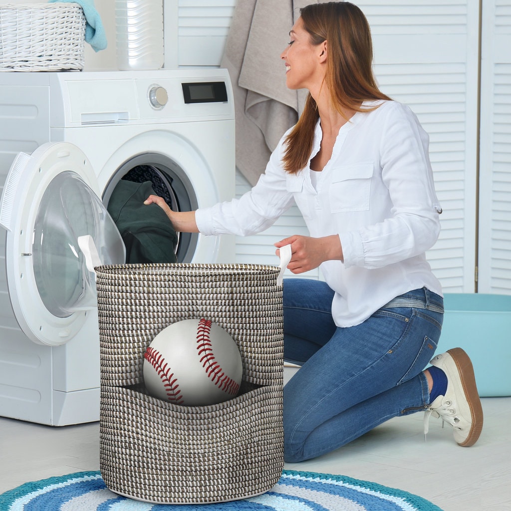 Baseball Laundry Basket Black Friday sale Rattan Basket Etsy